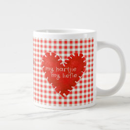 Taza De Café Gigante Personalizado Mi Corazón Hartjie Mi Liefie Applit