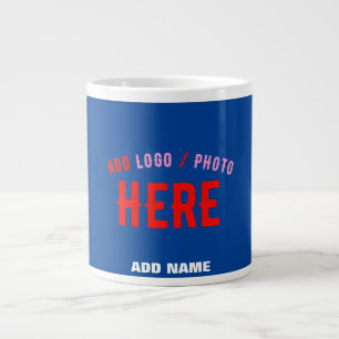 TAZA DE CAFÉ GIGANTE PERSONALIZADO MODERNO ELEGANTE COBALT VERIFICADO A