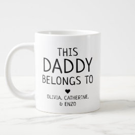 Taza De Café Gigante Personalizado Moderno, este papá pertenece al día 