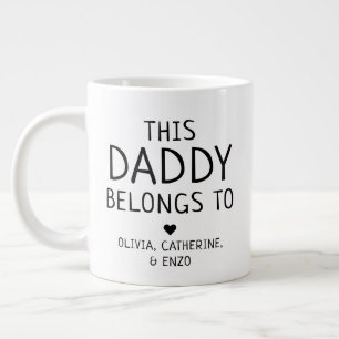 Taza De Café Gigante Personalizado Moderno, este papá pertenece al día 
