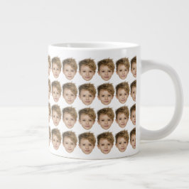 Taza De Café Gigante Personalizado moderno Patrón de bebé cara abuelo c