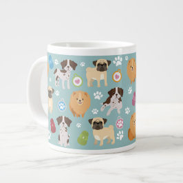 Taza De Café Gigante Personalizado Mug Jumbo - Grupo de perros 1