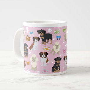 Taza De Café Gigante Personalizado Mug Jumbo - Grupo de perros 2