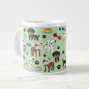 Taza De Café Gigante Personalizado Mug Jumbo - Grupo de perros 3