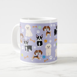 Taza De Café Gigante Personalizado Mug Jumbo - Grupo de perros 4