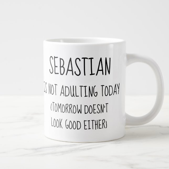 Taza De Café Gigante Personalizado No Adulto Hoy (Derecha)