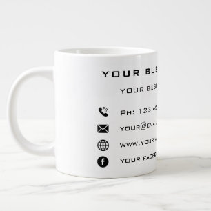 Taza De Café Gigante Personalizado Nombre de la compañía Información de