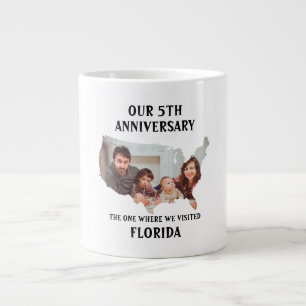 Taza De Café Gigante Personalizado pareja vacaciones boda EE.UU. foto d