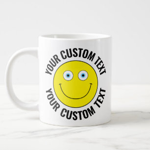 Taza De Café Gigante Personalizado Personalizado Face Feliz Ojos Azules