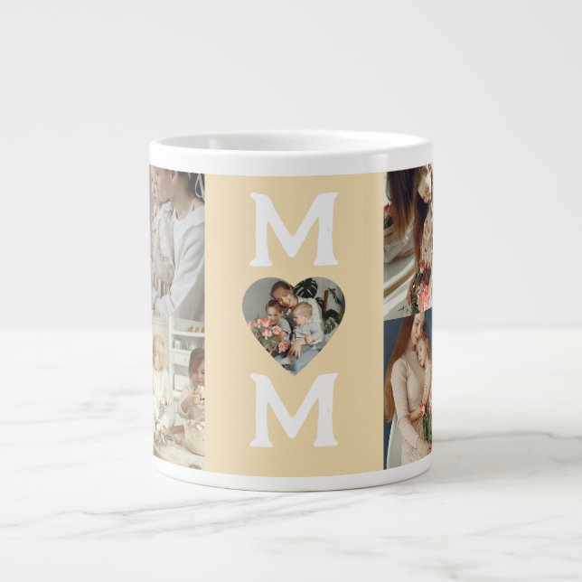 Taza De Café Gigante Personalizado Photo Mug - MOM - Día personalizado  (Frente)