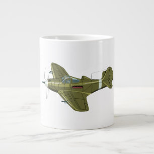 Taza De Café Gigante Personalizado retro avión de combate