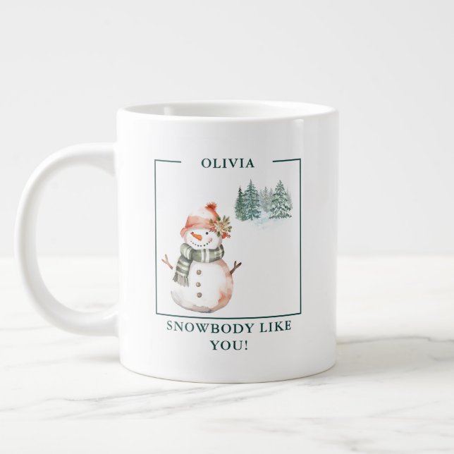 Taza De Café Gigante Personalizado "Snowbody Like You!" Mug, mujer de n (Izquierda)