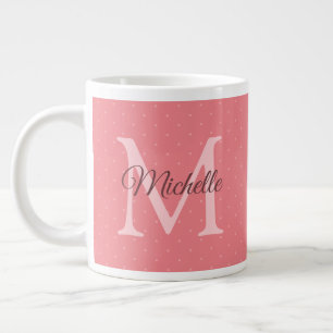 Taza De Café Gigante Personalizado Su Nombre Monograma Inicial Carisma