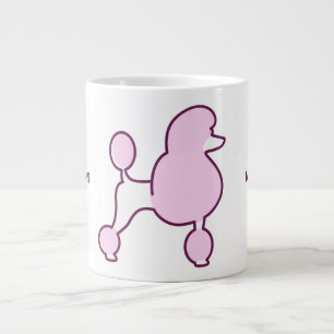 Taza De Café Gigante Personalizado Texto Pink Poodle