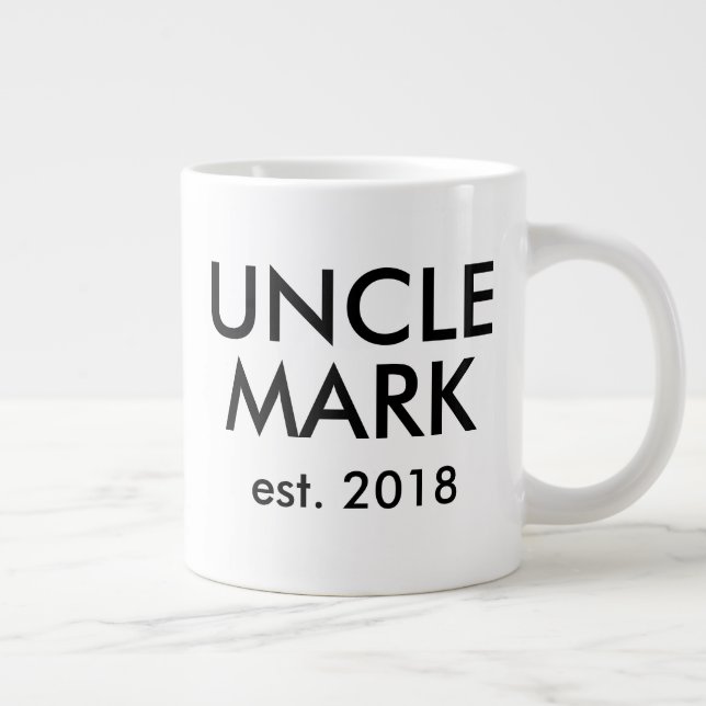 Taza De Café Gigante Personalizado Tío Mug Recién nacido Invitación de  (Derecha)