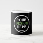 Taza De Café Gigante personalizado, único, elegante y minimalista<br><div class="desc">Este diseño es accesible para todos. Siéntase libre de personalizar del logotipo,  imágenes,  texto y colores según sus preferencias. Muchas gracias.</div>