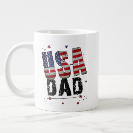 Taza De Café Gigante Personalizado USA Dad