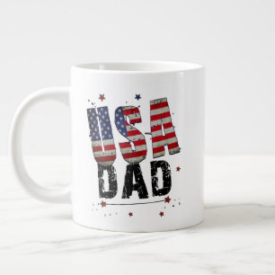 Taza De Café Gigante Personalizado USA Dad