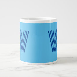Taza De Café Gigante Personalizado W Blue Jumbo Mug