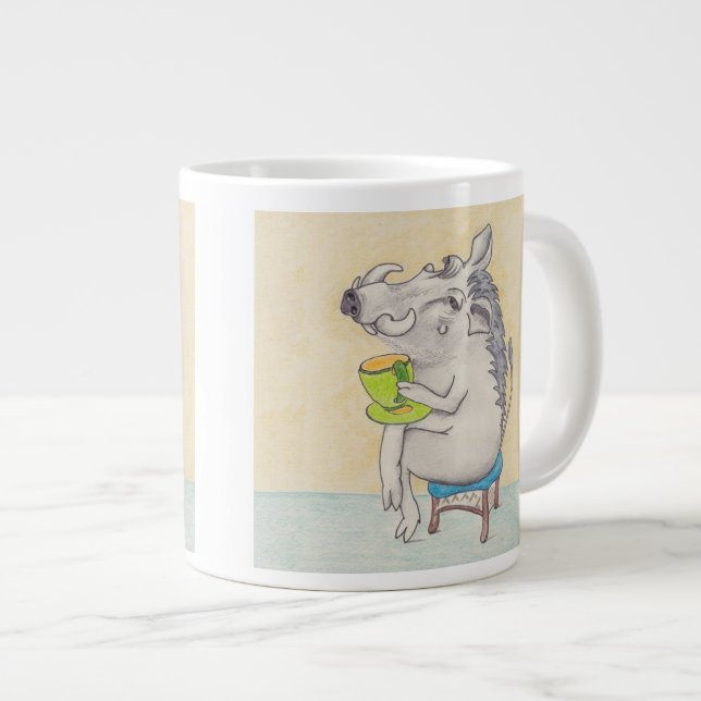 Taza De Café Gigante Personalizado Warthog mug. (Derecha)