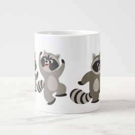 Taza De Café Gigante Personalizados de baile lindo Raccoons