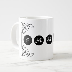 Taza De Café Gigante personalizar 5 letras nombre para regalos y ser qu