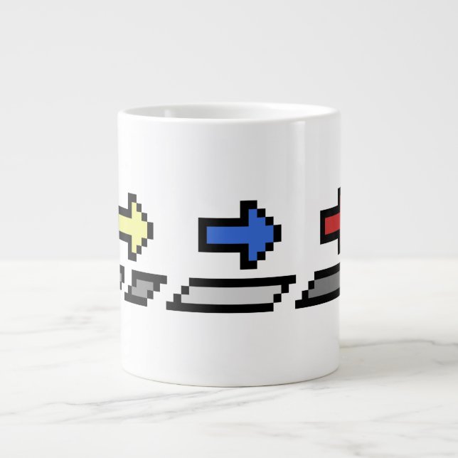 Taza De Café Gigante ¡PERSONALIZAR! - 6, 10 ó 20 oz. (3 Flechas) Mug (Frente)