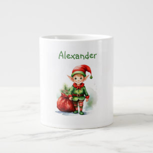 Taza De Café Gigante Personalizar a los Navidades de nombre con saco de