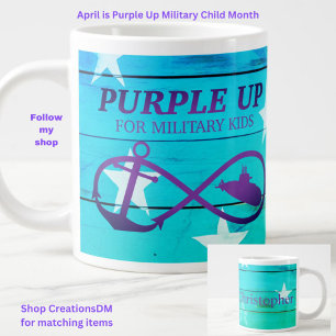 Taza De Café Gigante Personalizar el morado para el submarino de niños 