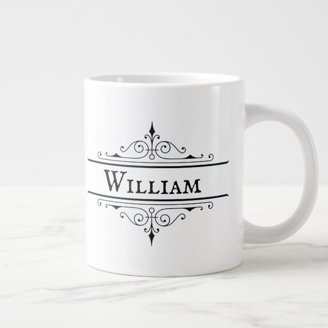 Taza De Café Gigante Personalizar NOMBRE MUG - Editar a su elección de  (Derecha)