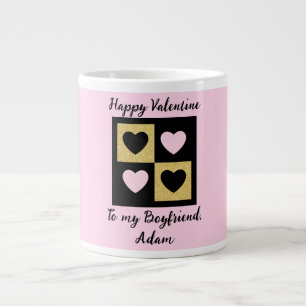 Taza De Café Gigante personalizar personalizado de pareja de valentina
