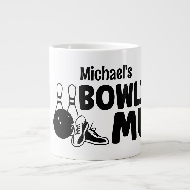 Taza De Café Gigante Personalized Bowling Mug Gift Jumbo-Tasse (Frente)