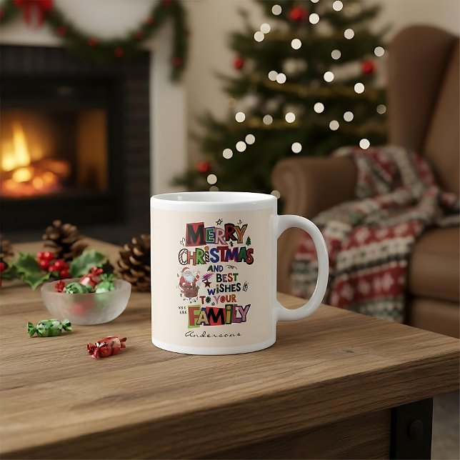 Taza De Café Gigante Personalized  christmas mugs red simple modern  (Subido por el creador)