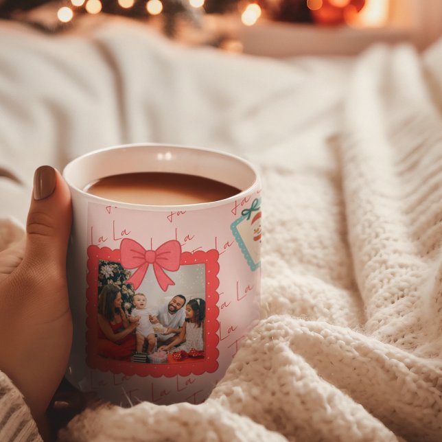 Taza De Café Gigante Personalized Cute Christmas Photo Collage  (Subido por el creador)