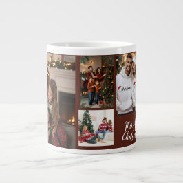 Taza De Café Gigante Personalized Family Christmas Photo Mug