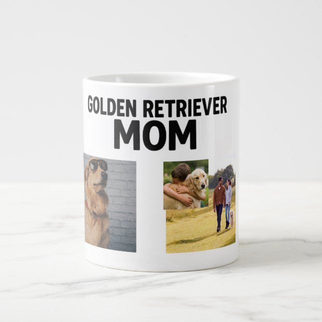 Taza De Café Gigante Personalized Golden Retriever Mom Mug - Custom (Frente)