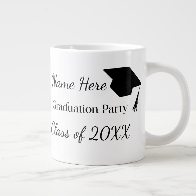 Taza De Café Gigante Personalized Graduation Custom Name Graduate Gift  (Derecha)