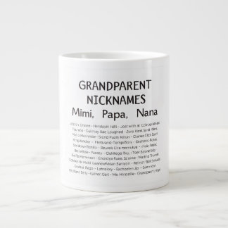 Taza De Café Gigante Personalized Grandparent Nicknames Print | Mimi, P