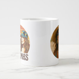 Taza De Café Gigante Personalized Photo Retro Bahamas Tropical Beach   