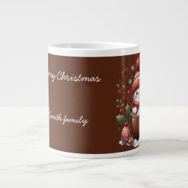 Taza De Café Gigante Personalized Snowman Mug - Custom Name Gift