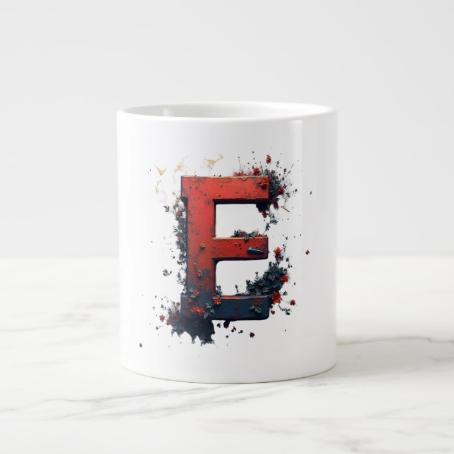 Taza De Café Gigante Personalized Sports Fan Monogram Custom Initial  (Frente)