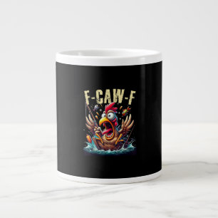 Taza De Café Gigante Pesca F-Caw-F Gallina Divertida Grita Humor