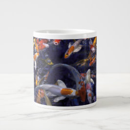 TAZA DE CAFÉ GIGANTE PESCADO KOI SOBRE FLUJO