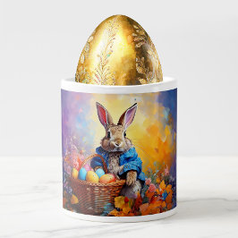 Taza De Café Gigante Peter Easter Bunny con huevos de Pascua