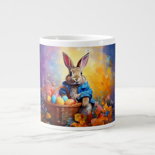Taza De Café Gigante Peter Easter Bunny con huevos de Pascua