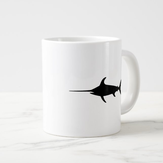 Taza De Café Gigante Pez espada negro (Derecha)