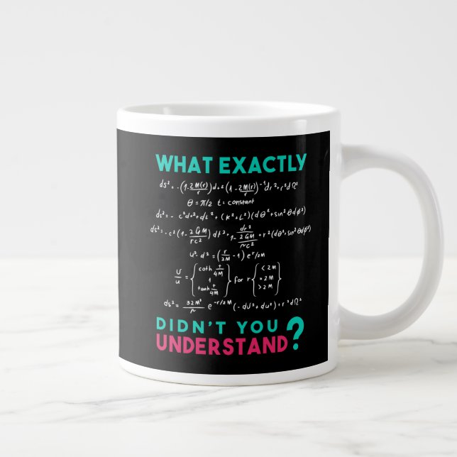 Taza De Café Gigante Physics formula Joke (Derecha)
