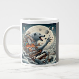 Taza De Café Gigante Pianista Canino Celestial