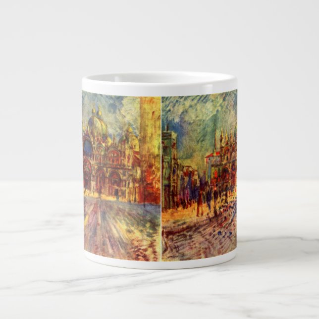 Taza De Café Gigante Piazza San Marco, Venecia, por Pierre Renoir (Frente)