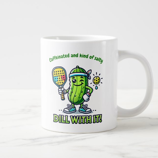 Taza De Café Gigante Pickleball Funny Coffee Mug Drinkware Kitchen (Derecha)